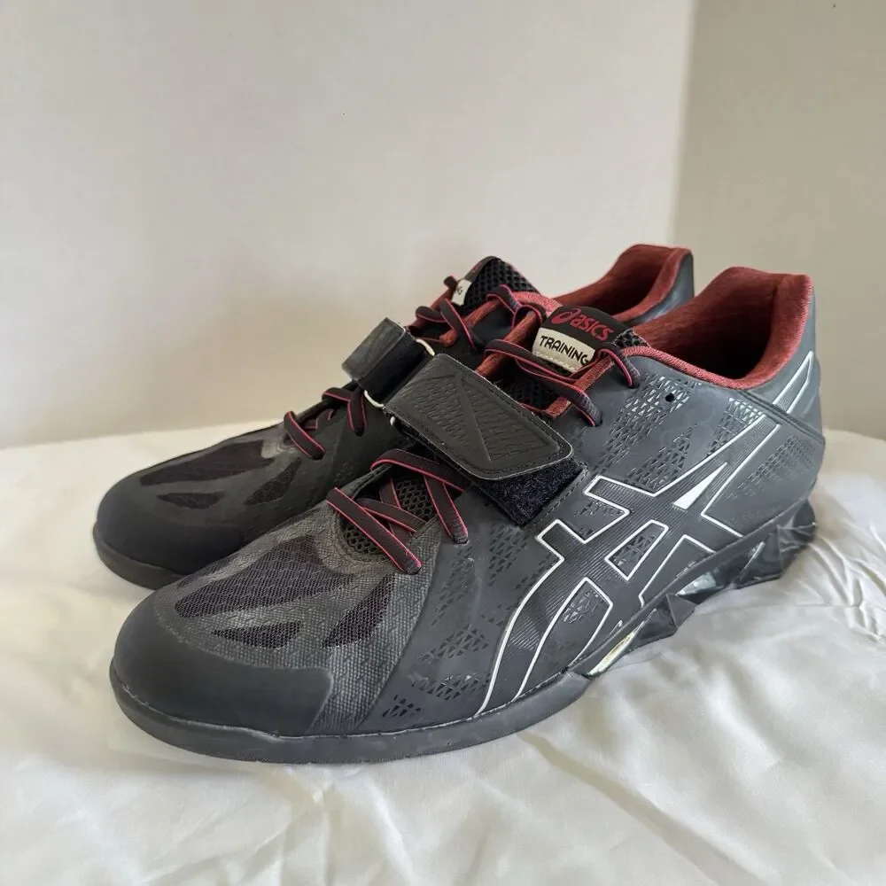 ASICS Men's Lift Master Lite Cross-Trainer Shoe Black/Onyx/True Red Size 11.5